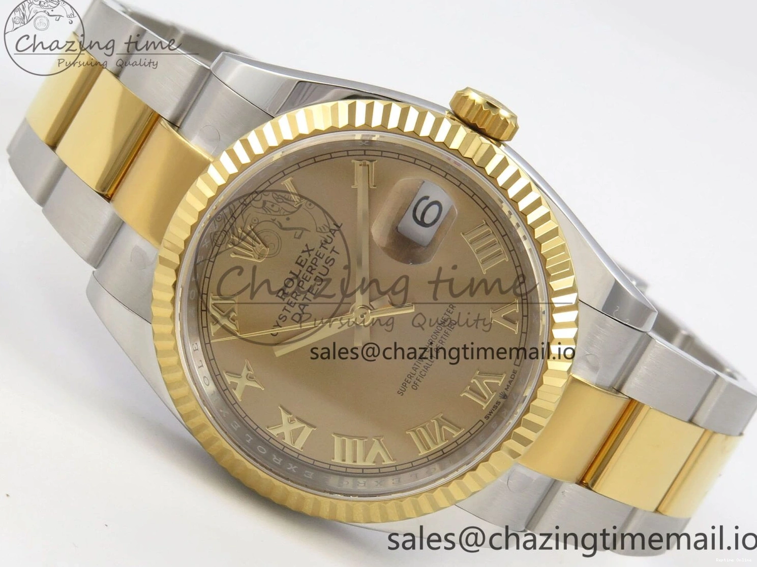 0111 DateJust 36 SS YG ARF 1:1 Best Edition 904L Steel YG Roman Dial on Oyster Bracelet SH SportInspired 101